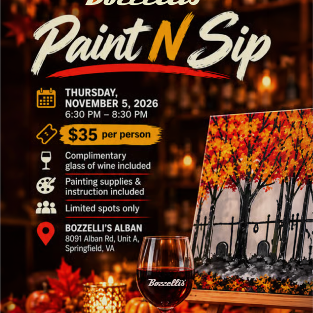 Paint N Sip at Bozzelli's Alban